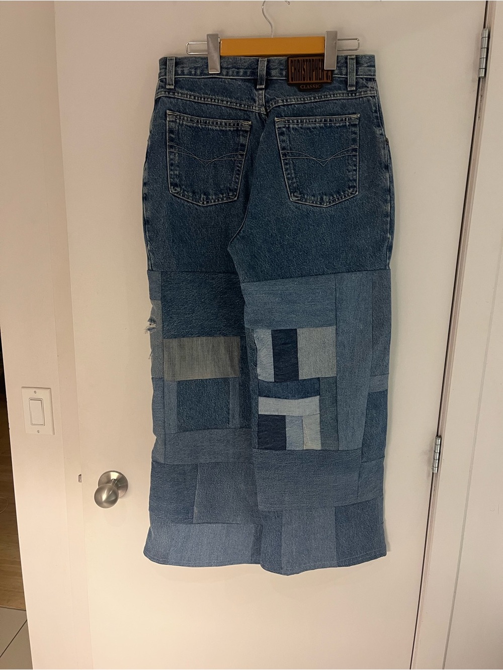 Vintage Reworked Custom Patchwork Denim Jeans 32 - Picture 2 of 7